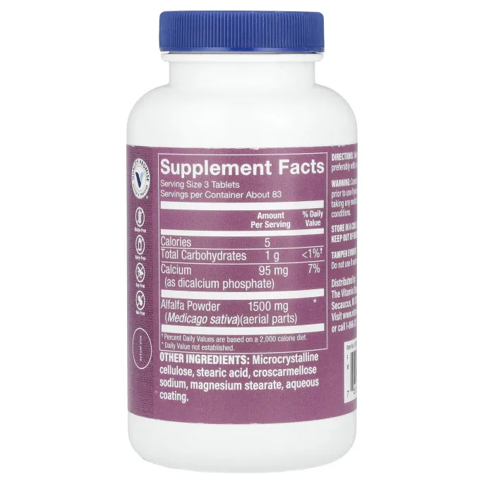 The Vitamin Shoppe, Люцерна, 250 таблеток