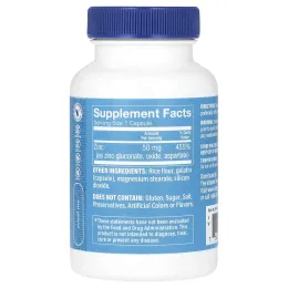The Vitamin Shoppe, цинк, 50 мг, 100 капсул
