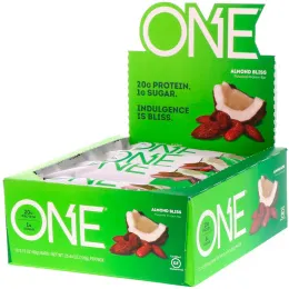 One Brands, Один батончик, миндаль, 12 батончиков, 2,12 унц. (60 г) каждый