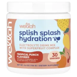 Wellah, Splish Splash Hydration, тропический пунш, 156 г (5,6 унции)