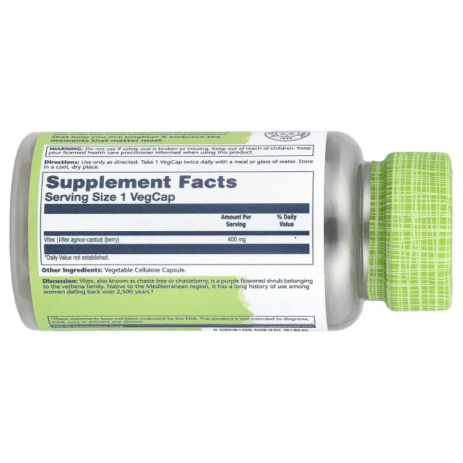 Solaray, Витекс, 400 мг, 100 капсул в растительной оболочке