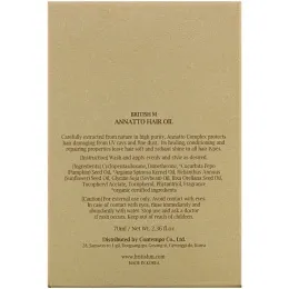 British M, Annatto Hair Oil, 2.36 fl oz (70 ml)