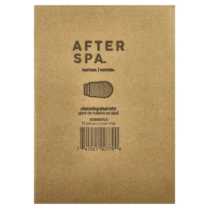 AfterSpa, очищающие варежки из сизаля, 12 шт.