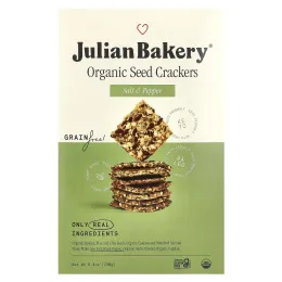 Julian Bakery, Органические крекеры, соль и перец, 238 г (8,4 унции)