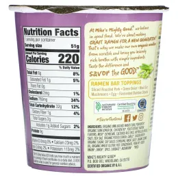 Mike's Mighty Good, Craft Ramen Cup, суп тонкоцу из свинины, 51 г (1,7 унции)