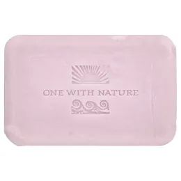 One with Nature, Кусковое мыло с трижды перемолотыми минералами, с запахом лепестков розы, 200 г