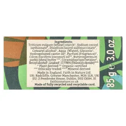 Faith in Nature, Батончик-шампунь, кокос и масло ши, 85 г (3 унции)