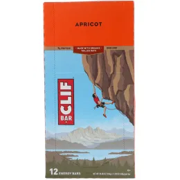 Clif Bar, Энергетический батончик со вкусом абрикоса, 12 шт. по 68г каждый