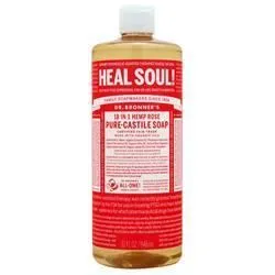 Dr. Bronner's, Чистое Кастильское мыло Розовое 32 жидких унции