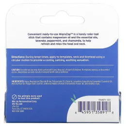 Life-flo, Migrazap, Шариковый аппликатор с магнием, 7 мл