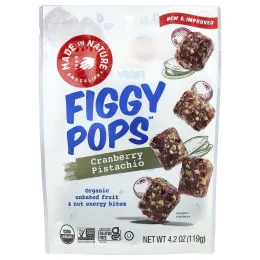 Made in Nature, Figgy Pops™, клюква и фисташки, 119 г (4,2 унции)