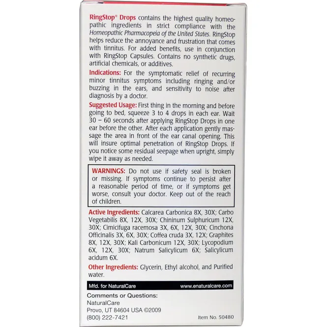 NaturalCare, Капли от звона в ушах, 0.5 жидких унций (15 мл)