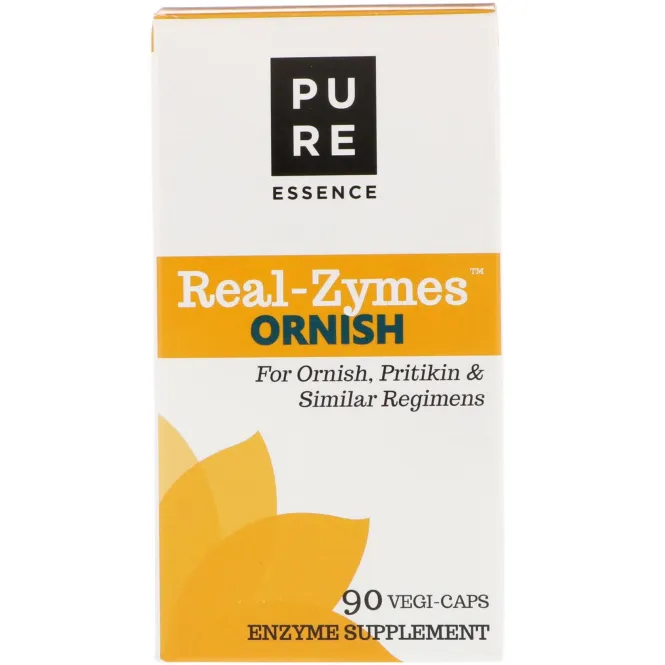 Pure Essence, Real-Zymes, Орниш, 90 капсул в растительной оболочке