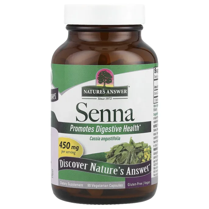 Nature's Answer, Сенна, 450 мг, 90 вегетарианских капсул