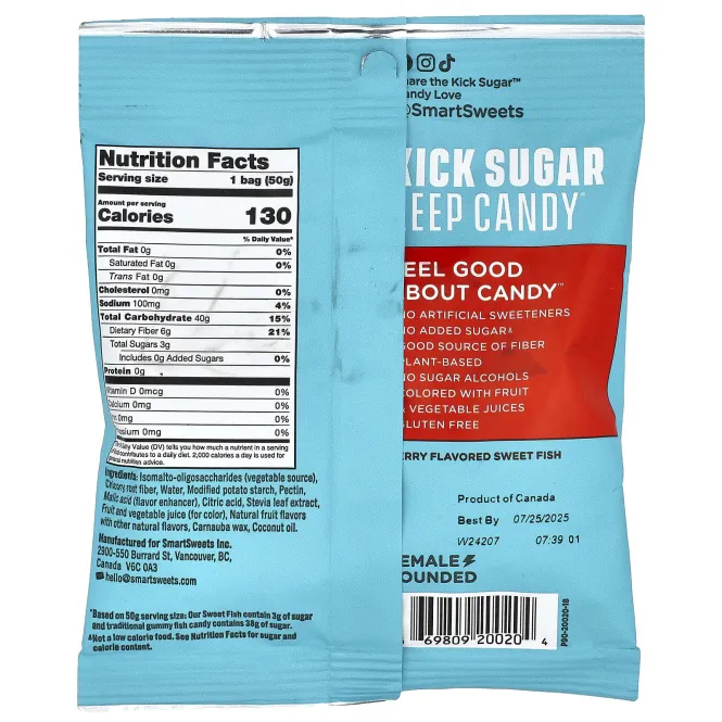 SmartSweets, Sweet Fish, ягоды, 50 г (1,8 унции)