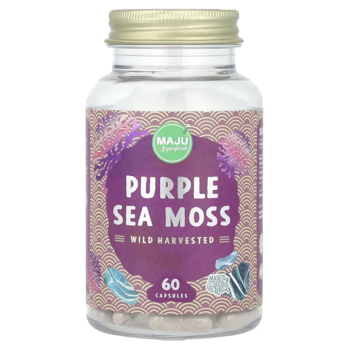 Maju Superfoods, Фиолетовый морской мох, 60 капсул