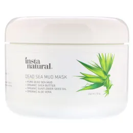InstaNatural, Маска с грязью Мертвого моря, маска для лица против акне и других кожных дефектов, 240 мл