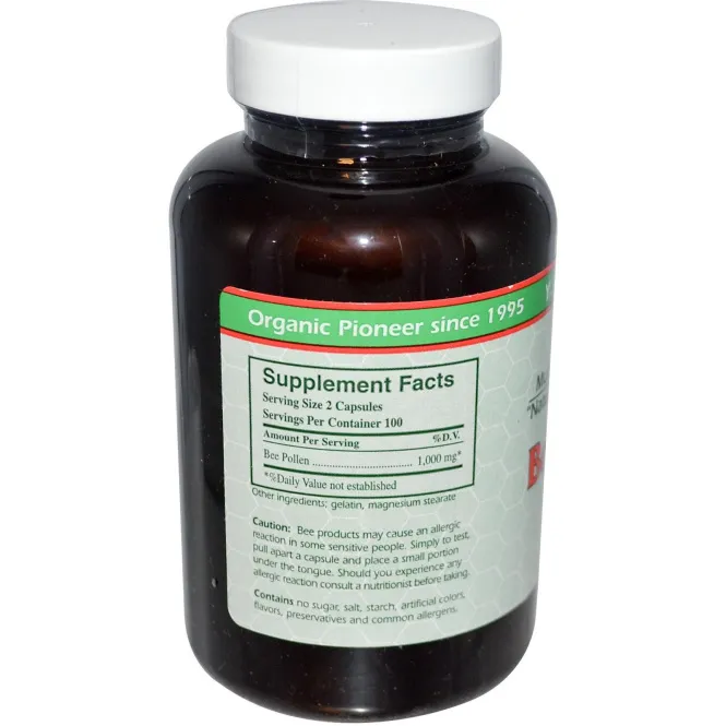 Y.S. Eco Bee Farms, Пчелиная пыльца, 200 капсул