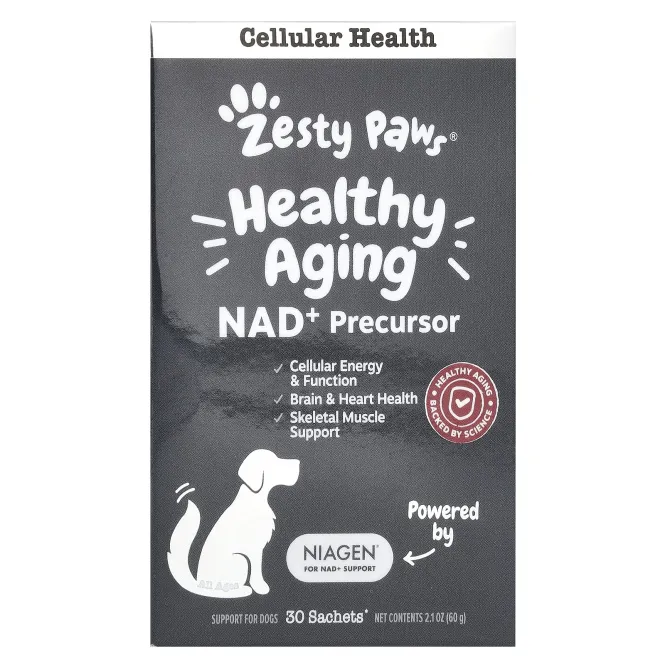 Zesty Paws, Healthy Aging, прекурсор НАД +, для собак, 30 пакетиков, 60 г (2,1 унции)