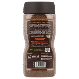 Highground Coffee, Органический растворимый кофе, средний, 100 г