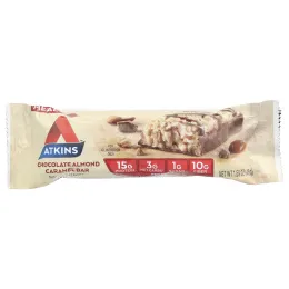 Atkins, Protein Meal Bar, шоколадно-миндальная карамель, 8 батончиков, 48 г (1,69 унции)