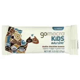 GoMacro, Kids MacroBar®, брауни с двойной порцией шоколада, 7 батончиков по 25 г (0,9 унции)