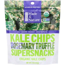 Made in Nature, Чипсы из органической капусты кале, Суперснеки, Розмарин и трюфель, 2 унц. (57 г)