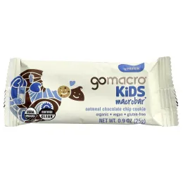 GoMacro, Kids MacroBar®, овсяное печенье с шоколадной крошкой, 7 шт. по 25 г (0,9 унции)