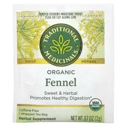 Traditional Medicinals, Органический фенхель, без кофеина, 16 чайных пакетиков в упаковке, 1,13 унции (32 г)