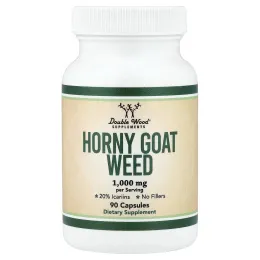 Double Wood Supplements, горянка крупноцветковая, 90 капсул (500 мг в 1 капсуле)