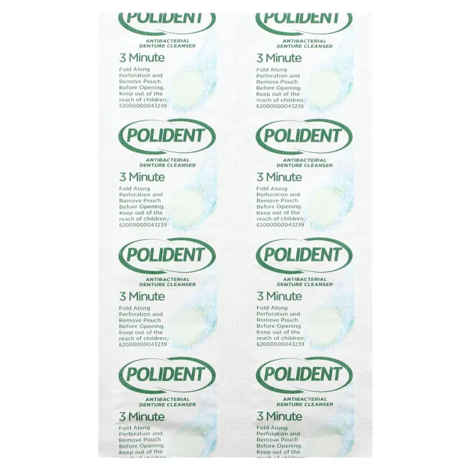 Polident, Антибактериальное средство для очищения зубных протезов, 84 таблетки