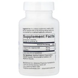 Advance Physician Formulas, L-аргинин и L-цитруллин, 60 растительных капсул