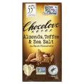 Chocolove, черный шоколад с миндалем, тоффи и морской солью, 55% какао, 90 г (3,2 унции)