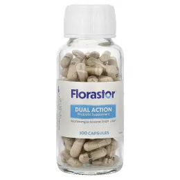 Florastor, Dual Action Probiotic Supplement, 100 Vegetarian Capsules (250 mg pr Capsule)