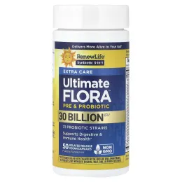Renew Life, Extra Care, Ultimate Flora™ Pre & Probiotic, 30 Billion CFU, 50 Delayed Release Vegan Capsules