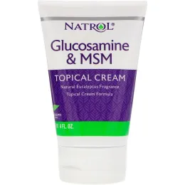 Natrol, Глюкозамин и МСМ, крем для местного применения, 4 ж.унц. (118 мл)