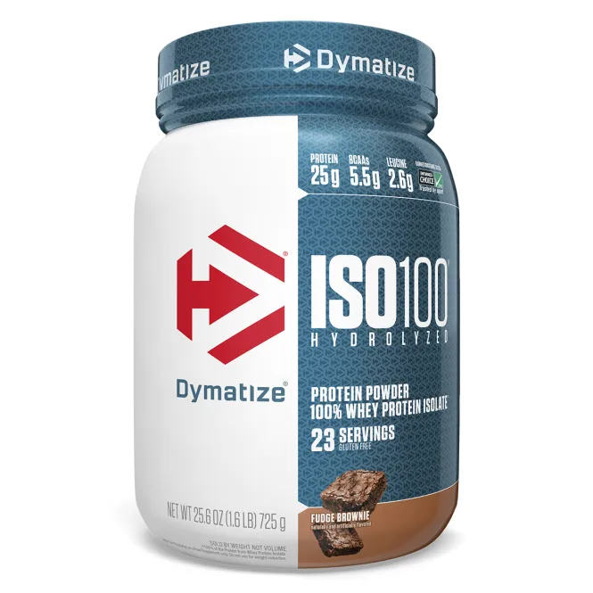 Dymatize Nutrition, ISO100 Гидролизованный 100% изолят сывороточного протеина, шоколадное печенье с помадкой, 725 г (1,6 фунтов)