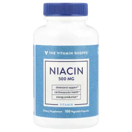 The Vitamin Shoppe, Ниацин, 500 мг, 100 растительных капсул