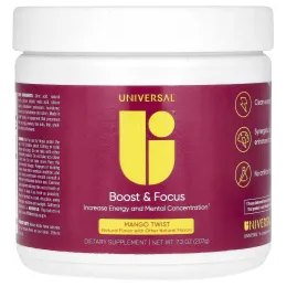 Universal U, Boost & Focus, манго, 207 г (7,3 унции)