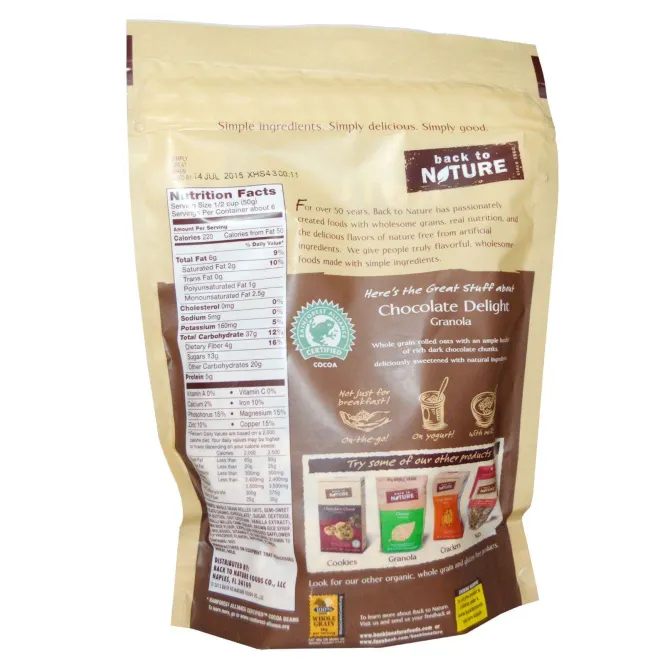Back to Nature, Вкусная шоколадная гранола, 11 унций (311 г)