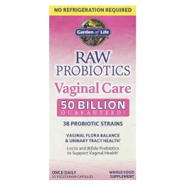 Garden of Life, Raw Probiotics Vaginal Care, 30 вегетарианских капсул