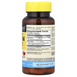Mason Natural, глицинат магния с BioPerine®, для оптимального усвоения, 60 капсул