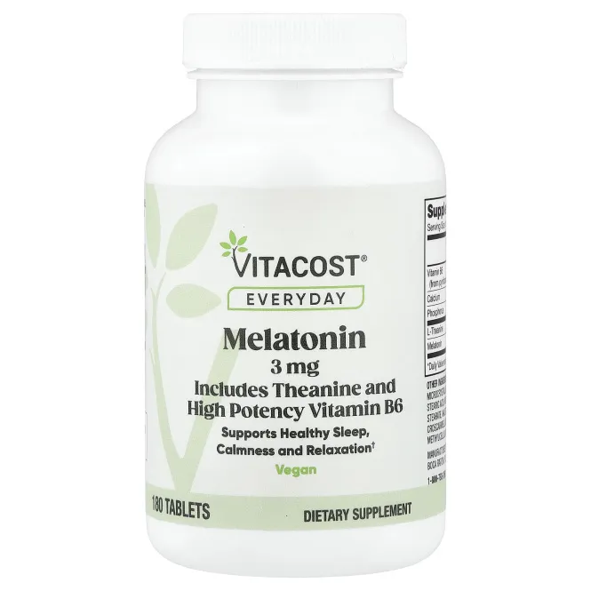 Vitacost, Everyday, мелатонин, 180 таблеток