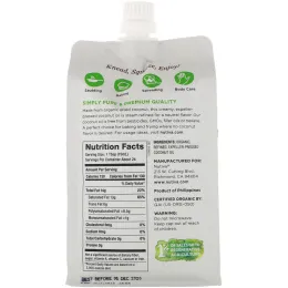 Nutiva, Органическое сжимаемое кокосовое масло, получено путем паровой дистилляции, 355 мл (12 жидк. унций)