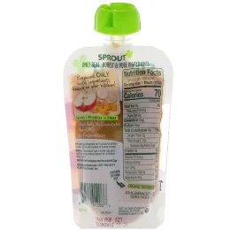 Sprout Organic, Детское питание, 2-я ступень, яблоко, банан, мускатная тыква, 113 г