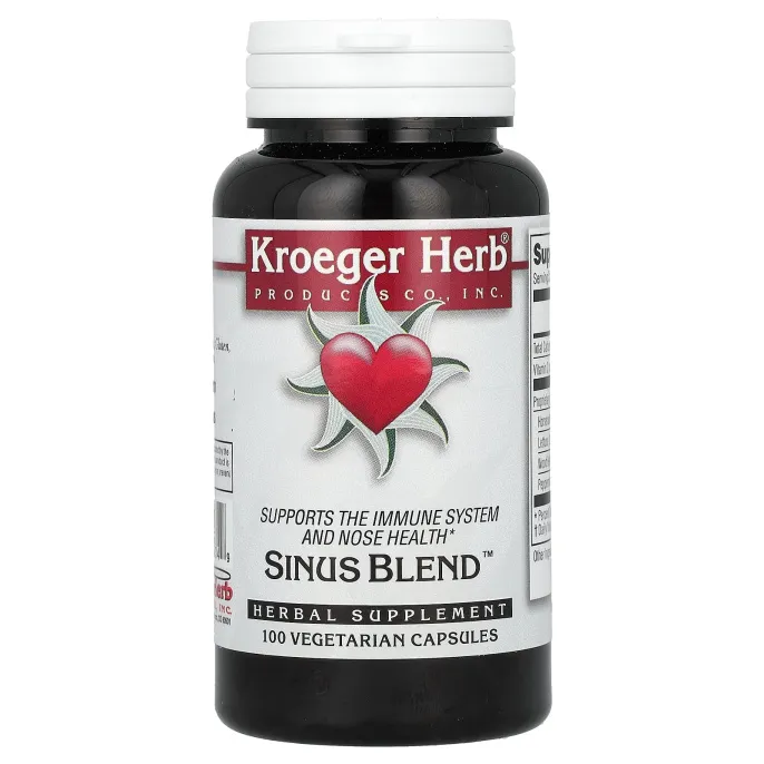 Kroeger Herb Co, смесь для носовых пазух, 100 вегетарианских капсул