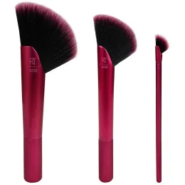 Real Techniques, Совершенно иное трио, Для бронзанта + теней + хайлайтера, 3 кисти