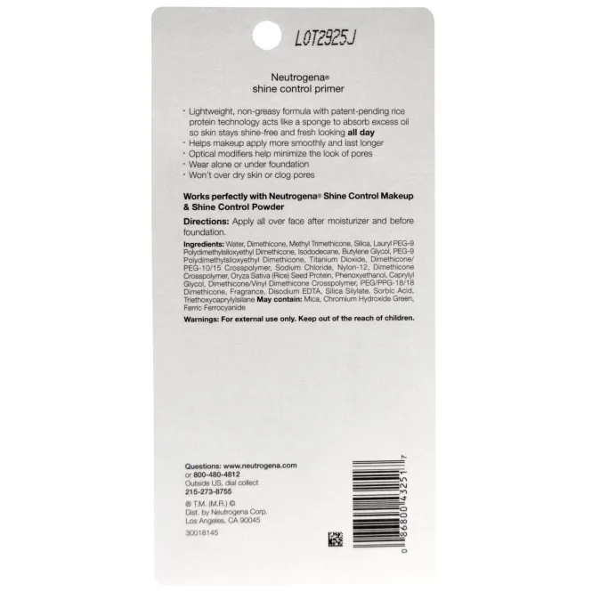 Neutrogena, Праймер, контроль блеска, 1 жидкая унция (30 мл)
