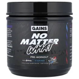 GAINS, No Matter What™, предтренировочный комплекс, со вкусом Rocket Pop, 432 г (15,24 унции)