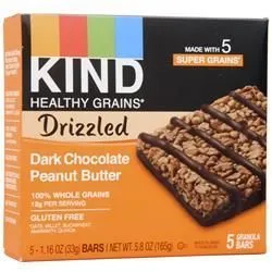 KIND Bars, Healthy Grains Батончик с арахисовым маслом и темным шоколадом 5 батончиков
